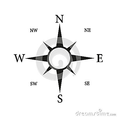 Compass icon, navigation equipment â€“ vector Stock Photo
